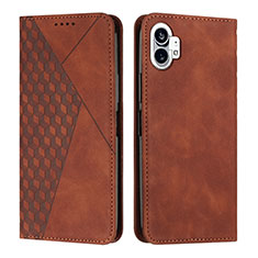 Coque Portefeuille Livre Cuir Etui Clapet H02X pour Nothing Phone 1 Marron