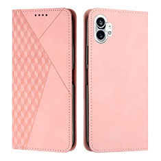 Coque Portefeuille Livre Cuir Etui Clapet H02X pour Nothing Phone 1 Or Rose