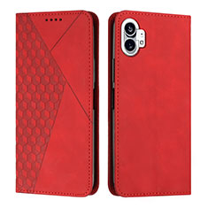 Coque Portefeuille Livre Cuir Etui Clapet H02X pour Nothing Phone 1 Rouge