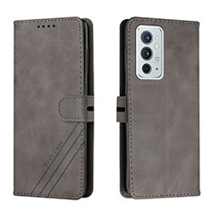 Coque Portefeuille Livre Cuir Etui Clapet H02X pour OnePlus 9RT 5G Gris