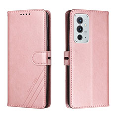 Coque Portefeuille Livre Cuir Etui Clapet H02X pour OnePlus 9RT 5G Or Rose