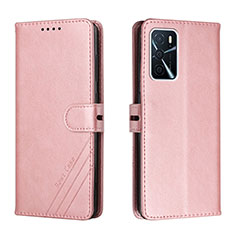 Coque Portefeuille Livre Cuir Etui Clapet H02X pour Oppo A53s 5G Or Rose