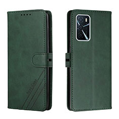 Coque Portefeuille Livre Cuir Etui Clapet H02X pour Oppo A53s 5G Vert