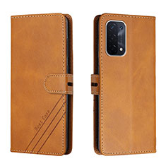 Coque Portefeuille Livre Cuir Etui Clapet H02X pour Oppo A54 5G Brun Clair