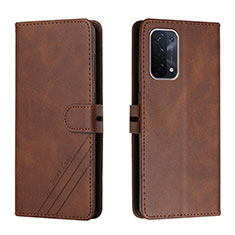 Coque Portefeuille Livre Cuir Etui Clapet H02X pour Oppo A54 5G Marron