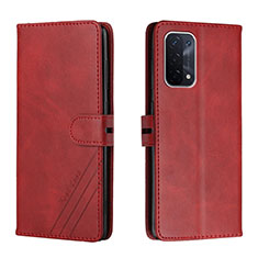 Coque Portefeuille Livre Cuir Etui Clapet H02X pour Oppo A74 5G Rouge