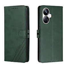 Coque Portefeuille Livre Cuir Etui Clapet H02X pour Realme 10 Pro+ Plus 5G Vert