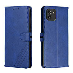 Coque Portefeuille Livre Cuir Etui Clapet H02X pour Samsung Galaxy A03 Bleu