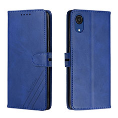 Coque Portefeuille Livre Cuir Etui Clapet H02X pour Samsung Galaxy A03 Core Bleu