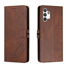 Coque Portefeuille Livre Cuir Etui Clapet H02X pour Samsung Galaxy A13 4G Marron