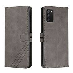 Coque Portefeuille Livre Cuir Etui Clapet H02X pour Samsung Galaxy F02S SM-E025F Gris