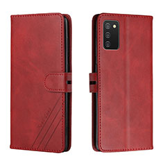 Coque Portefeuille Livre Cuir Etui Clapet H02X pour Samsung Galaxy M02s Rouge