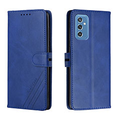 Coque Portefeuille Livre Cuir Etui Clapet H02X pour Samsung Galaxy M52 5G Bleu