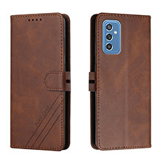 Coque Portefeuille Livre Cuir Etui Clapet H02X pour Samsung Galaxy M52 5G Marron