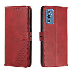 Coque Portefeuille Livre Cuir Etui Clapet H02X pour Samsung Galaxy M52 5G Rouge