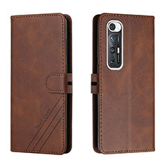 Coque Portefeuille Livre Cuir Etui Clapet H02X pour Xiaomi Mi 10S 5G Marron