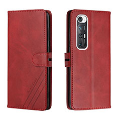 Coque Portefeuille Livre Cuir Etui Clapet H02X pour Xiaomi Mi 10S 5G Rouge