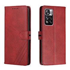Coque Portefeuille Livre Cuir Etui Clapet H02X pour Xiaomi Mi 11i 5G (2022) Rouge