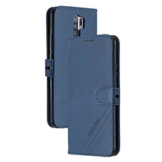 Coque Portefeuille Livre Cuir Etui Clapet H02X pour Xiaomi Poco M2 Bleu