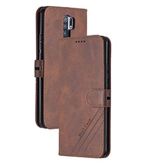 Coque Portefeuille Livre Cuir Etui Clapet H02X pour Xiaomi Poco M2 Marron