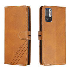 Coque Portefeuille Livre Cuir Etui Clapet H02X pour Xiaomi POCO M3 Pro 5G Brun Clair