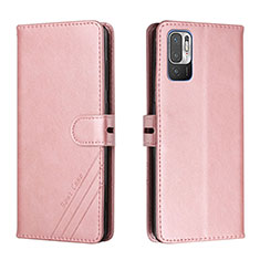 Coque Portefeuille Livre Cuir Etui Clapet H02X pour Xiaomi POCO M3 Pro 5G Or Rose