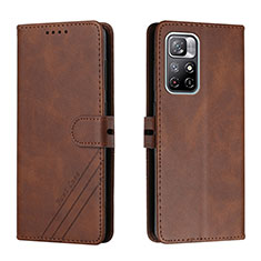 Coque Portefeuille Livre Cuir Etui Clapet H02X pour Xiaomi Poco M4 Pro 5G Marron