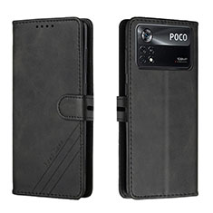 Coque Portefeuille Livre Cuir Etui Clapet H02X pour Xiaomi Poco X4 Pro 5G Noir