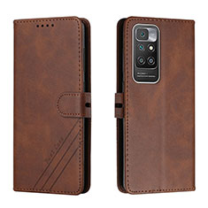 Coque Portefeuille Livre Cuir Etui Clapet H02X pour Xiaomi Redmi 10 (2022) Marron