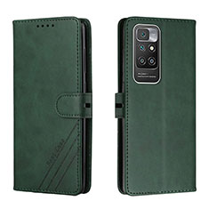 Coque Portefeuille Livre Cuir Etui Clapet H02X pour Xiaomi Redmi 10 4G Vert