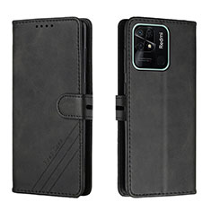 Coque Portefeuille Livre Cuir Etui Clapet H02X pour Xiaomi Redmi 10 India Noir