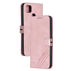 Coque Portefeuille Livre Cuir Etui Clapet H02X pour Xiaomi Redmi 10A 4G Or Rose