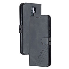 Coque Portefeuille Livre Cuir Etui Clapet H02X pour Xiaomi Redmi 9 Prime India Noir