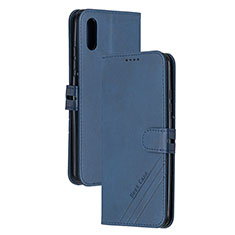 Coque Portefeuille Livre Cuir Etui Clapet H02X pour Xiaomi Redmi 9A Bleu