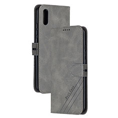 Coque Portefeuille Livre Cuir Etui Clapet H02X pour Xiaomi Redmi 9AT Gris