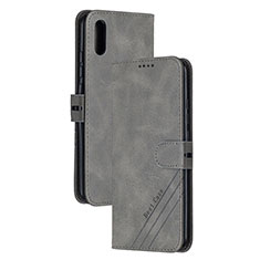 Coque Portefeuille Livre Cuir Etui Clapet H02X pour Xiaomi Redmi 9i Gris