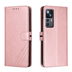 Coque Portefeuille Livre Cuir Etui Clapet H02X pour Xiaomi Redmi K50 Ultra 5G Or Rose