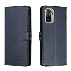 Coque Portefeuille Livre Cuir Etui Clapet H02X pour Xiaomi Redmi Note 10 4G Bleu