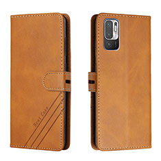 Coque Portefeuille Livre Cuir Etui Clapet H02X pour Xiaomi Redmi Note 10 5G Brun Clair