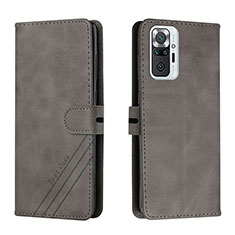 Coque Portefeuille Livre Cuir Etui Clapet H02X pour Xiaomi Redmi Note 10 Pro 4G Gris