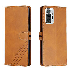 Coque Portefeuille Livre Cuir Etui Clapet H02X pour Xiaomi Redmi Note 10 Pro Max Brun Clair