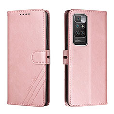 Coque Portefeuille Livre Cuir Etui Clapet H02X pour Xiaomi Redmi Note 11 4G (2021) Or Rose