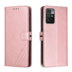 Coque Portefeuille Livre Cuir Etui Clapet H02X pour Xiaomi Redmi Note 11 4G (2022) Or Rose