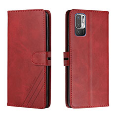 Coque Portefeuille Livre Cuir Etui Clapet H02X pour Xiaomi Redmi Note 11 SE 5G Rouge