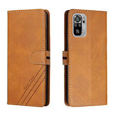 Coque Portefeuille Livre Cuir Etui Clapet H02X pour Xiaomi Redmi Note 11 SE India 4G Brun Clair