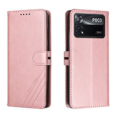 Coque Portefeuille Livre Cuir Etui Clapet H02X pour Xiaomi Redmi Note 11E Pro 5G Or Rose