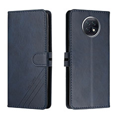 Coque Portefeuille Livre Cuir Etui Clapet H02X pour Xiaomi Redmi Note 9 5G Bleu