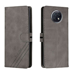 Coque Portefeuille Livre Cuir Etui Clapet H02X pour Xiaomi Redmi Note 9 5G Gris