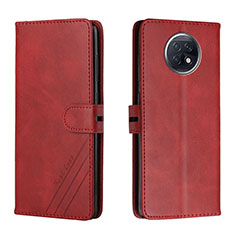 Coque Portefeuille Livre Cuir Etui Clapet H02X pour Xiaomi Redmi Note 9 5G Rouge