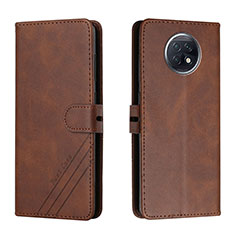 Coque Portefeuille Livre Cuir Etui Clapet H02X pour Xiaomi Redmi Note 9T 5G Marron